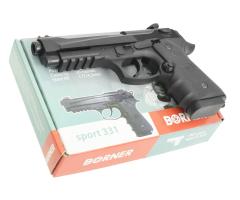 Пневматический пистолет Borner Sport 331 (3 Дж, blowback, Beretta, подвижный затвор) кал. 4.5 мм