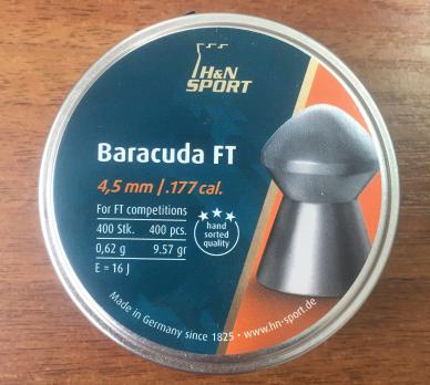 Пули H&N Baracuda FT 4,5 мм, 0,62 г (400 штук)