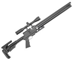 Пневматическая винтовка Kuzey K60 Tactical (пластик, телескоп. приклад, PCP, 3 Дж, баллон 310 см3) 6,35 мм