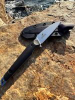 Туристический нож (EDC) Kizlyar Supreme Vran N690 StoneWash G-10