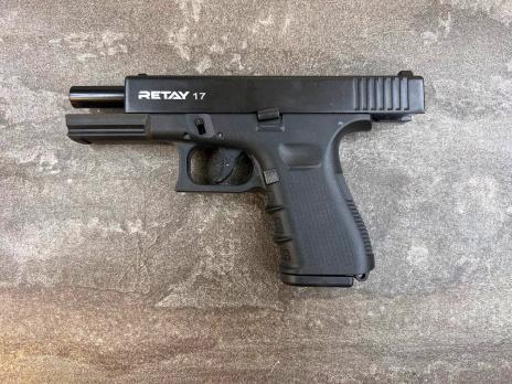 Пистолет охолощенный Retay Glock 17  (СХП Глок 17, 9мм РАК), черный